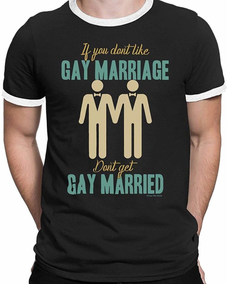 camiseta hombre con mensaje LGBT matrimonio gay